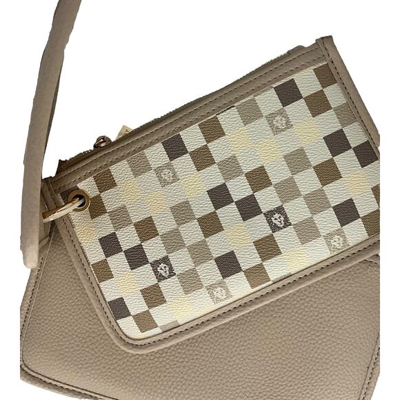 Anne Klein Logo Trio (3 piece) Pouch Set Tan Sesame New With Tag NWT Gold Tone - Picture 4 of 9